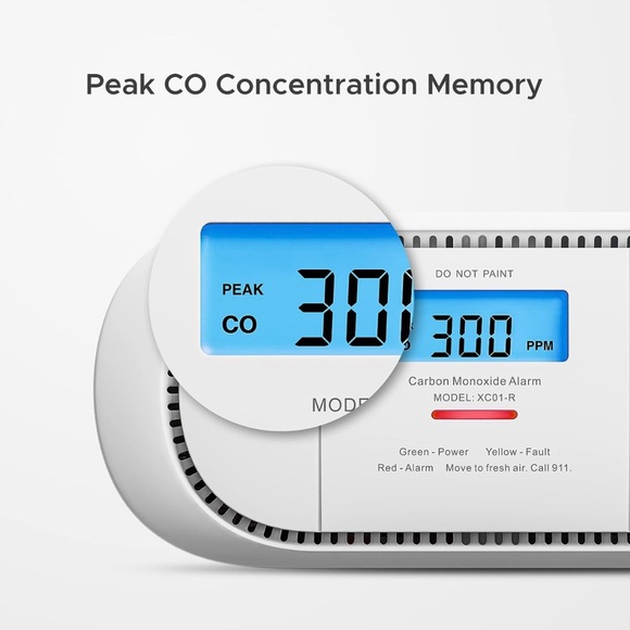 X-Sense Carbon Monoxide Detector Alarm with Digital LCD Display, Replaceable Ba - Picture 4 of 8